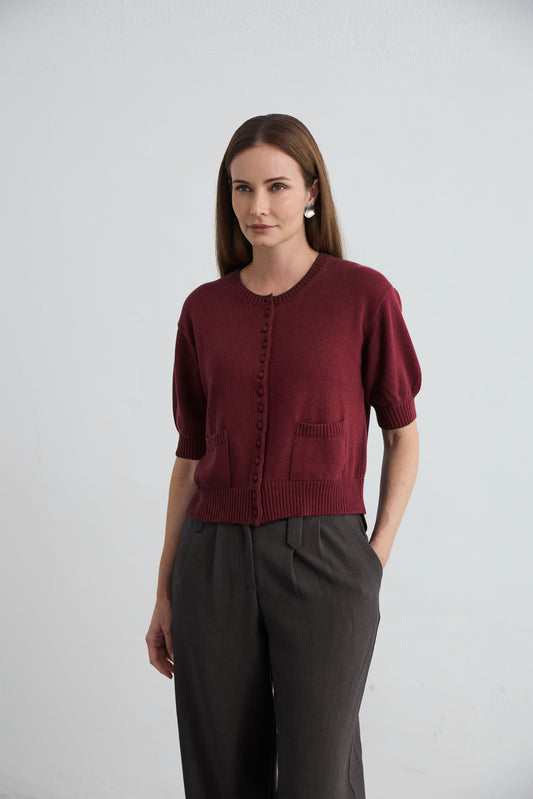 Eternal Cardigan Bordeaux